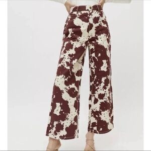 BDG Brown and Cream Flare Jeans